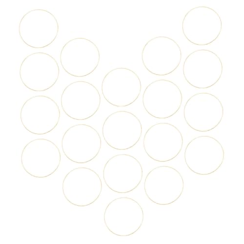 FIXOSHEE 10 Stück Teiliges Metallringe für Dreamcatcher und Kränze Goldfarbene Runde Eisenringe Stabile DIY Bastelrahmen für Kranzgestaltung und Wohnungsdekoration von FIXOSHEE