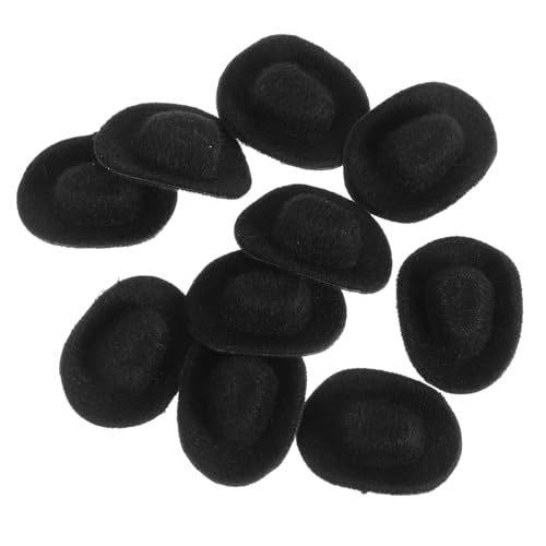 FIXOSHEE 10 Stück Teiliges Mini Cowgirl Hüte aus Kunststoff Winzige Miniatur Cowboyhüte Dekorative Puppenhüte für Basteln Partydeko und Spielzeugzubehör von FIXOSHEE