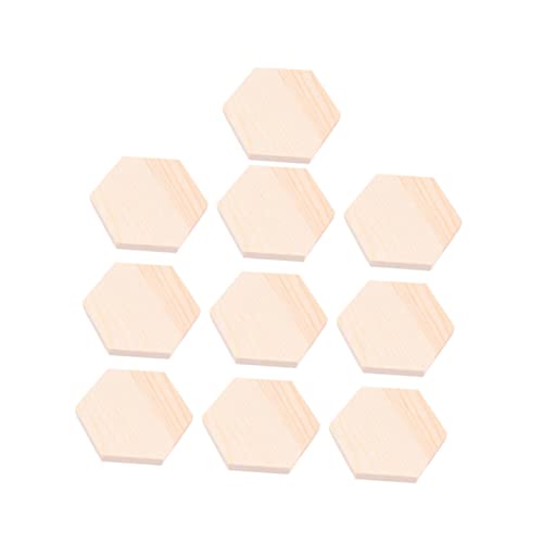 FIXOSHEE 10 Stück Teiliges Polygonalen Holzblöcken Kiefernholz DIY Handwerksmaterial für Kreative Projekte Durchmesser für Bastelarbeiten und Dekorationen von FIXOSHEE