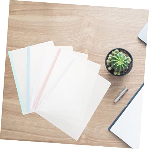 FIXOSHEE 10 Stück Teiliges Schiebeschienen Ordner Transparent Rutschfeste Klemmschiene mit Großer Kapazität Leichte Flexible Dokumentenmappe für Büro Schule und Haushalt von FIXOSHEE