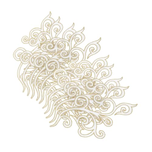 FIXOSHEE 10 Stück Teiliges Selbstklebende Bestickte Applikationen mit Goldener Folie Eleganter Wolkenmuster Stickerei für Hochzeitskleider Bühnenkostüme und DIY Bastelprojekte FIXOSHEE 10 Stück Teiliges Selbstklebende Bestickte Applikationen mit Goldener Folie Eleganter Wolkenmuster Stickerei für Hochzeitskleider Bühnenkostüme und DIY Bastelprojekte von FIXOSHEE