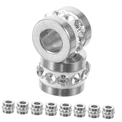 FIXOSHEE 10 Stück Teiliges Spacer Perlen Robuste und Dekorative Diy Schmuck Zubehör Kleine Lochperlen für Armband und Halskettenherstellung Rostfrei und Langlebig für Bastelperlen FIXOSHEE 10 Stück Teiliges Spacer Perlen Robuste und Dekorative Diy Schmuck Zubehör Kleine Lochperlen für Armband und Halskettenherstellung Rostfrei und Langlebig für Bastelperlen von FIXOSHEE