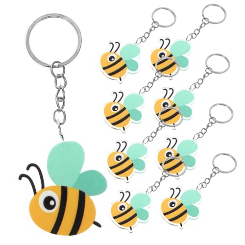 FIXOSHEE 10 Stück Teiliges Süße Biene Schlüsselanhänger Cartoon Bienen Anhänger Taschenanhänger Dekorativ Leicht Kompakt Niedliches Design als Geschenk und Partyfüllung FIXOSHEE 10 Stück Teiliges Süße Biene Schlüsselanhänger Cartoon Bienen Anhänger Taschenanhänger Dekorativ Leicht Kompakt Niedliches Design als Geschenk und Partyfüllung von FIXOSHEE