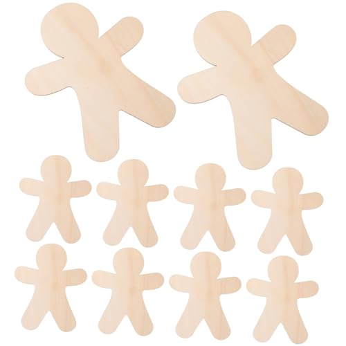 FIXOSHEE 10 Stück Teiliges Unbehandelte Holzanhänger Lebkuchenmann für DIY Weihnachtsbaumdeko Glatte Oberfläche Kreative Bastelstücke Weihnachtsdekoration für Festliche Stimmung FIXOSHEE 10 Stück Teiliges Unbehandelte Holzanhänger Lebkuchenmann für DIY Weihnachtsbaumdeko Glatte Oberfläche Kreative Bastelstücke Weihnachtsdekoration für Festliche Stimmung von FIXOSHEE