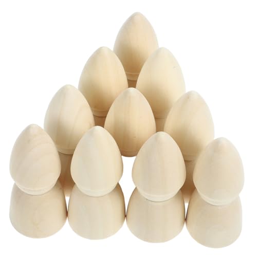 FIXOSHEE 10 Stück Teiliges Unbemalte Holzpuppen DIY Blank Wooden Peg Dolls aus Sicherem Glattem Naturholz Kreative Bastelfiguren zum Bemalen für Erwachsene Holzfiguren für Kunsthandwerk von FIXOSHEE