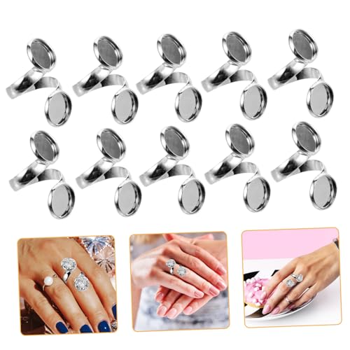 FIXOSHEE 10 Stück Teiliges Verstellbare Ringrohlinge aus Kupfer Flache Basis DIY Schmuckherstellung Ringblanks für Individuelle Fingerringe und Kreative Accessoires FIXOSHEE 10 Stück Teiliges Verstellbare Ringrohlinge aus Kupfer Flache Basis DIY Schmuckherstellung Ringblanks für Individuelle Fingerringe und Kreative Accessoires von FIXOSHEE