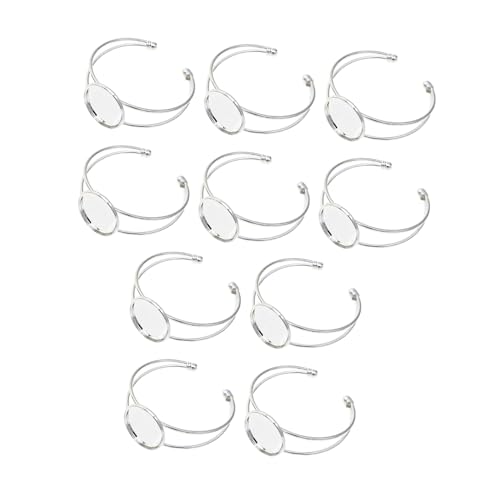 FIXOSHEE 10 Stück Teiliges Verstellbares Armband Kupfer mit Lünette DIY Schmuckzubehör für Damen Offene Basis für Kreative Bastelarbeiten und Personalisierte Geschenke FIXOSHEE 10 Stück Teiliges Verstellbares Armband Kupfer mit Lünette DIY Schmuckzubehör für Damen Offene Basis für Kreative Bastelarbeiten und Personalisierte Geschenke von FIXOSHEE