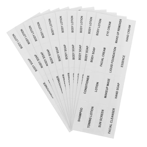 FIXOSHEE 10 Stück Teiliges Wasserdichte Kosmetische Aufkleber für Reise Flaschen Selbstklebende Etiketten zur Flaschenklassifizierung Geeignet für Shampoo Conditioner und Kunststoffbehälter FIXOSHEE 10 Stück Teiliges Wasserdichte Kosmetische Aufkleber für Reise Flaschen Selbstklebende Etiketten zur Flaschenklassifizierung Geeignet für Shampoo Conditioner und Kunststoffbehälter von FIXOSHEE