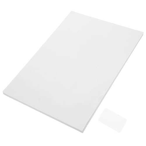 FIXOSHEE 100 Blatt Klebeetiketten Weiß Mattfrei Selbstklebende Namens und Adressetiketten Stark Haftend Vielseitig Einsetzbar für Büro Versand und Materialkennzeichnung von FIXOSHEE