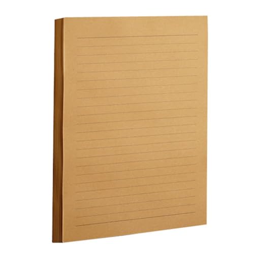 FIXOSHEE 100 Blatt Vintage Briefpapier Kraftpapier Linierte Schreibblätter Retro Stil Langlebiges Schreibpapier für Briefe Notizen Bürobedarf und Basteln in Tiefkaramellfarben FIXOSHEE 100 Blatt Vintage Briefpapier Kraftpapier Linierte Schreibblätter Retro Stil Langlebiges Schreibpapier für Briefe Notizen Bürobedarf und Basteln in Tiefkaramellfarben von FIXOSHEE