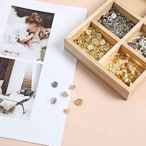 FIXOSHEE 100 Paare Schmetterling Pin Verschluss Metall Pin Keeper für Schmuckherstellung und Anstecknadeln Robuste Butterfly Clutch Sicherer Halt Vielseitig für Broschen Abzeichen und von FIXOSHEE