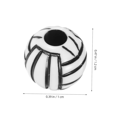 FIXOSHEE 100 Stück Acryl Volleyball Perlen für Armband Herstellung Langlebige DIY Schmuckperlen Hautfreundlich Glatte Oberfläche für Bunte Bastelperlen und Sport Schmuckdesign von FIXOSHEE