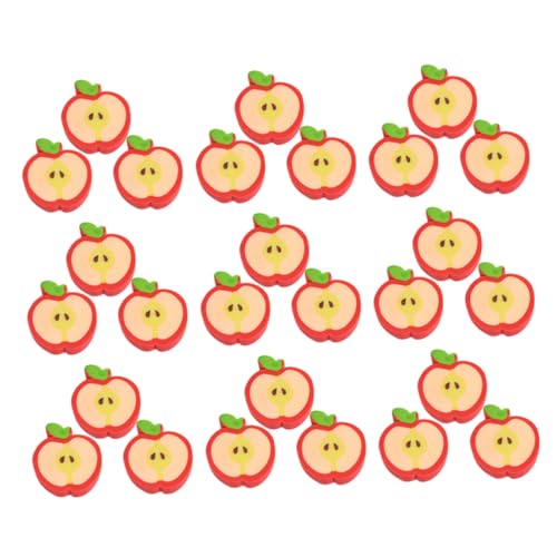 FIXOSHEE 100 Stück Apple Styling Eraser Schule Karikatur Apfel Kindergäuer Klein Radiergummis Masse Kleine Radiergummis Apfelgummis Mini-radierer Für Das Klassenzimmer Tpr von FIXOSHEE