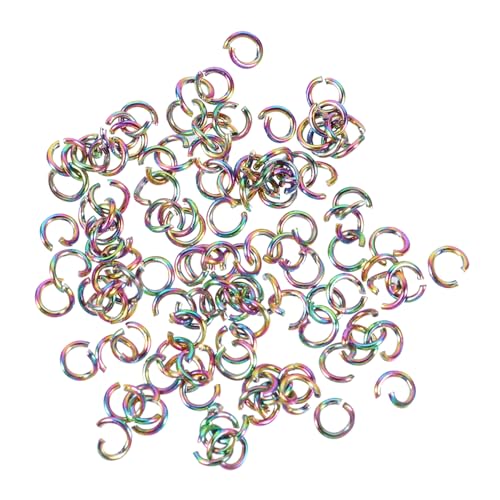 FIXOSHEE 100 Stück Biegeringe Farbige Offene Schmuckringe Langlebig und Robust für DIY Halsketten Armbänder Ohrringe Zubehör Praktische Verbindungselemente für Schmuckherstellung von FIXOSHEE