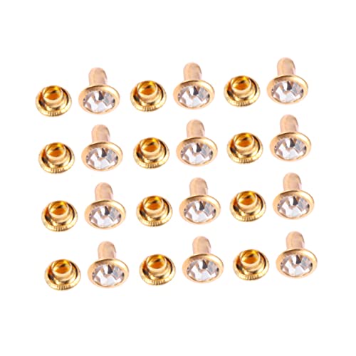 FIXOSHEE 100 Stück Bunte Diamant Schmucksteine mit Goldrand Metall Kleidung Zubehör Strass Nieten für DIY Schmuck Kleidungsdekoration Schmuckkunst Design für Handgemachte Accessoires von FIXOSHEE