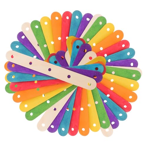 FIXOSHEE 100 Stück Bunte Jumbo Holz Bastelstäbe Farbige Natürliche Holzstäbchen für DIY Projekte Modellbau Kunsthandwerk und Splinterfrei FIXOSHEE 100 Stück Bunte Jumbo Holz Bastelstäbe Farbige Natürliche Holzstäbchen für DIY Projekte Modellbau Kunsthandwerk und Splinterfrei von FIXOSHEE