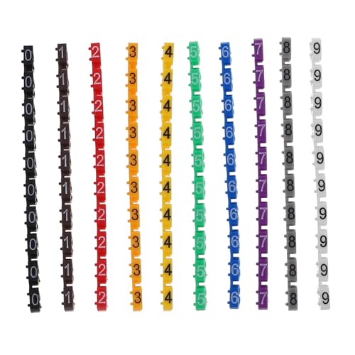 FIXOSHEE 100 Stück Bunte Kabelkennzeichner Zahl Kunststoff Markierungsrohre für Kabeldurchmesser Praktische Kabel und Drahtbeschriftung für Übersichtliches Kabelmanagement Zuhause FIXOSHEE 100 Stück Bunte Kabelkennzeichner Zahl Kunststoff Markierungsrohre für Kabeldurchmesser Praktische Kabel und Drahtbeschriftung für Übersichtliches Kabelmanagement Zuhause von FIXOSHEE
