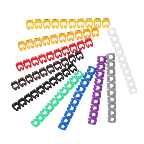 FIXOSHEE 100 Stück Bunte Kunststoff Kabelnummerierung Rohre Kabelmarkierer Clip Kabelkennzeichnung für Elektrische Leitungen Praktische Identifikation Kabeletiketten FIXOSHEE 100 Stück Bunte Kunststoff Kabelnummerierung Rohre Kabelmarkierer Clip Kabelkennzeichnung für Elektrische Leitungen Praktische Identifikation Kabeletiketten von FIXOSHEE