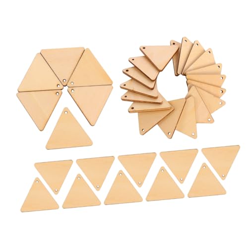 FIXOSHEE 100 Stück DIY Dreieckige Holzscheiben mit Loch Unbehandelte Holzstückchen für Kreative Bastelprojekte für Dekorationen Schule Partys und Mehr FIXOSHEE 100 Stück DIY Dreieckige Holzscheiben mit Loch Unbehandelte Holzstückchen für Kreative Bastelprojekte für Dekorationen Schule Partys und Mehr von FIXOSHEE