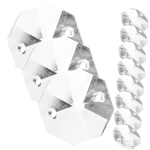 FIXOSHEE 100 Stück Doppelloch Klare Kristall Glasperlen Octagon Perlenvorhang Dekoration DIY Anhänger Vielseitig für Türvorhänge Stranddeko und Bastelprojekte FIXOSHEE 100 Stück Doppelloch Klare Kristall Glasperlen Octagon Perlenvorhang Dekoration DIY Anhänger Vielseitig für Türvorhänge Stranddeko und Bastelprojekte von FIXOSHEE