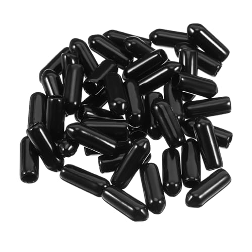 FIXOSHEE 100 Stück Flexible PVC Schraubenschutzkappen Schwarz Robuste Schutzkappen für Draht und Elektrokabel Vielseitige Gewindeabdeckungen für Sicheren Schutz von FIXOSHEE