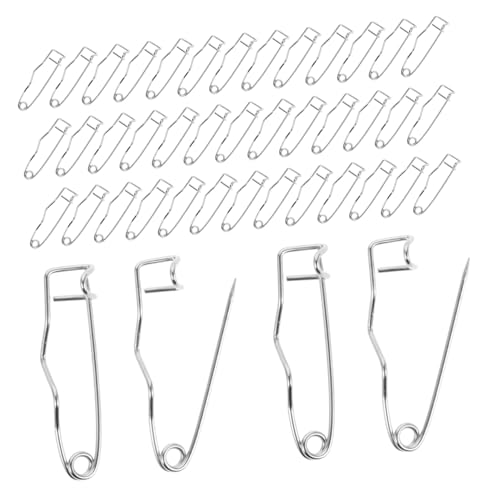FIXOSHEE 100 Stück Gebogene Sicherheitsnadeln aus Metall Vielseitig für Nähen Basteln und DIY Langlebig Formstabil Komfortabel zu Verwenden zum Fixieren Schmuck Weiße Farbe von FIXOSHEE