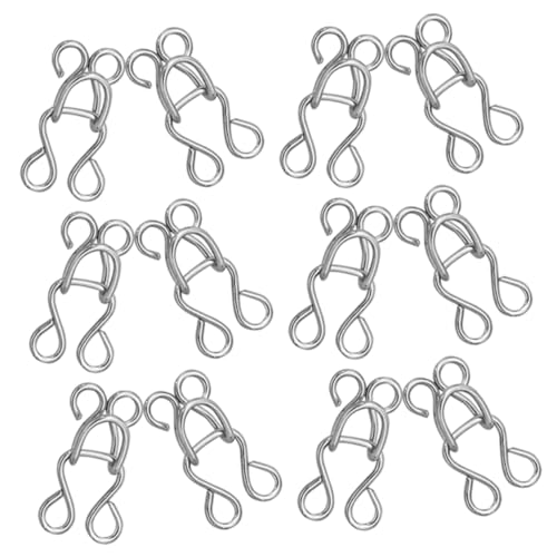 FIXOSHEE 100 Stück Haken und Augen Verschluss Metallische Nähhaken für Kleidung für Unterwäsche Röcke und Kleider Langlebig und Rostfrei Dekorative Verschlüsse für Verschiedene Anwendungen von FIXOSHEE