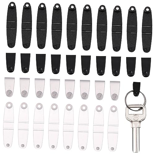 FIXOSHEE 100 Stück Kunststoff Schlüsselanhänger Verbinder Snap Jump Id Badge Halter Clip Transparente und Schwarze Clips Langlebig und Leicht für Ihre Accessoires von FIXOSHEE