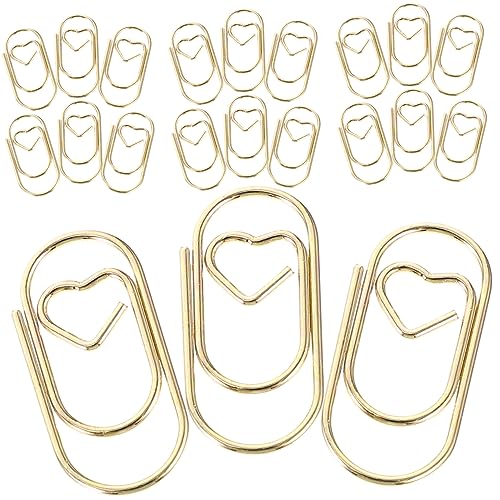 FIXOSHEE 100 Stück Metall Büroklammern Praktische Dokumenten Clips Gold Stabile und Dekorative Bürobedarf für Schule Home Office FIXOSHEE 100 Stück Metall Büroklammern Praktische Dokumenten Clips Gold Stabile und Dekorative Bürobedarf für Schule Home Office von FIXOSHEE