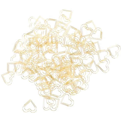 FIXOSHEE 100 Stück Metall Büroklammern in Herzform Kreative Goldfarbene Paper Clips Stabile Dokumentenklammern Vielseitig für Büro Schule und Scrapbooking Kleine Dekorative Klammern FIXOSHEE 100 Stück Metall Büroklammern in Herzform Kreative Goldfarbene Paper Clips Stabile Dokumentenklammern Vielseitig für Büro Schule und Scrapbooking Kleine Dekorative Klammern von FIXOSHEE