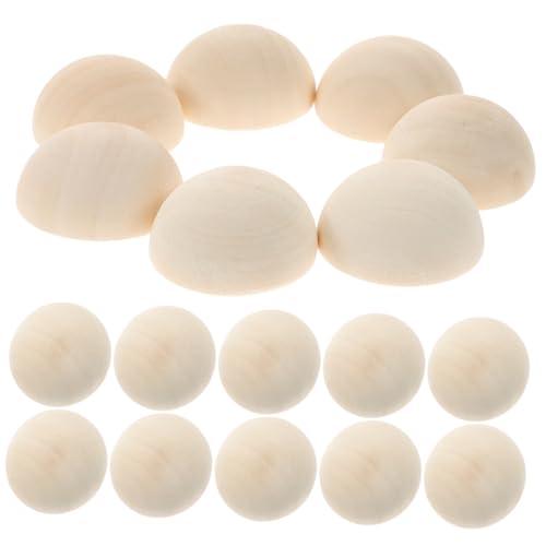 FIXOSHEE 100 Stück Natürliche Halbe Holzkugeln Unvollendete Holzperlen für DIY Schmuck Bastelornamente Vielseitige Holzhalbkugeln für Kreative Handwerksprojekte FIXOSHEE 100 Stück Natürliche Halbe Holzkugeln Unvollendete Holzperlen für DIY Schmuck Bastelornamente Vielseitige Holzhalbkugeln für Kreative Handwerksprojekte von FIXOSHEE