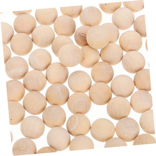 FIXOSHEE 100 Stück Natürliche Holzkugeln Rund Glatte Holzperlen ohne DIY Schmuckherstellung Bastelmaterial für Dekoration und Kinderprojekte von FIXOSHEE