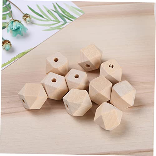 FIXOSHEE 100 Stück Naturfarbene Achteckige Holzperlen Handpolierte DIY Holzperlen für Schmuckherstellung Bastelprojekte Armbänder Halsketten Natürliche für Kreativprojekte von FIXOSHEE