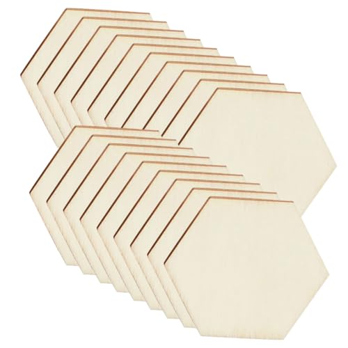 FIXOSHEE 100 Stück Sechseckige Holzscheiben Glatt Natürliche Holzplättchen für DIY Basteln Malen Dekoration Robust Langlebig FIXOSHEE 100 Stück Sechseckige Holzscheiben Glatt Natürliche Holzplättchen für DIY Basteln Malen Dekoration Robust Langlebig von FIXOSHEE