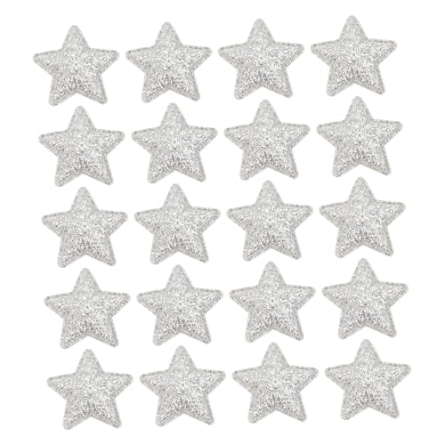 FIXOSHEE 100 Stück Stern Stoffaufnäher Silberfarben DIY Weihnachtsdeko Applikationen Dicke Textur Klare Muster für Kleidung Taschen Kostüme und Festtagsdekoration FIXOSHEE 100 Stück Stern Stoffaufnäher Silberfarben DIY Weihnachtsdeko Applikationen Dicke Textur Klare Muster für Kleidung Taschen Kostüme und Festtagsdekoration von FIXOSHEE