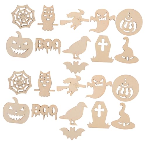 FIXOSHEE 100 Stück Teiliges Halloween Holzplättchen DIY Bastelzubehör aus Langlebigem Holz Kreative Handwerksstücke für Gruselige Partydeko und Individuelle Holzornamente FIXOSHEE 100 Stück Teiliges Halloween Holzplättchen DIY Bastelzubehör aus Langlebigem Holz Kreative Handwerksstücke für Gruselige Partydeko und Individuelle Holzornamente von FIXOSHEE