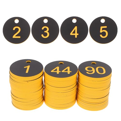 FIXOSHEE 100 Stück Teiliges Kunststoff Nummernschilder Schlüsselanhänger mit Nummerierte Kunststoffrundscheiben für Garderobe Schließfächer Schlüsselorganisation in Fitnessstudio Hotel FIXOSHEE 100 Stück Teiliges Kunststoff Nummernschilder Schlüsselanhänger mit Nummerierte Kunststoffrundscheiben für Garderobe Schließfächer Schlüsselorganisation in Fitnessstudio Hotel von FIXOSHEE