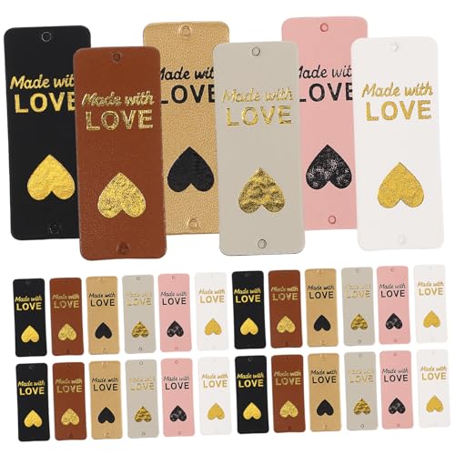 FIXOSHEE 100 Stück Teiliges PU Leder Etiketten mit Liebe Handgefertigt Flexible Kleidungstags für Stricken Häkeln DIY Zubehör Vielseitig Einsetzbar für Jeans Hüte Taschen und Handgemachte FIXOSHEE 100 Stück Teiliges PU Leder Etiketten mit Liebe Handgefertigt Flexible Kleidungstags für Stricken Häkeln DIY Zubehör Vielseitig Einsetzbar für Jeans Hüte Taschen und Handgemachte von FIXOSHEE
