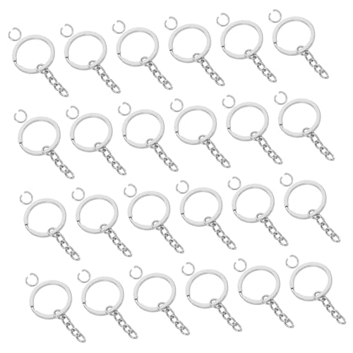 FIXOSHEE 100 Stück Teiliges Silbernes Flaches Schlüsselring mit Kette und Offenen Sprungringen Stabile Schlüsselanhänger für Diy Schmuckherstellung und Bastelprojekte FIXOSHEE 100 Stück Teiliges Silbernes Flaches Schlüsselring mit Kette und Offenen Sprungringen Stabile Schlüsselanhänger für Diy Schmuckherstellung und Bastelprojekte von FIXOSHEE