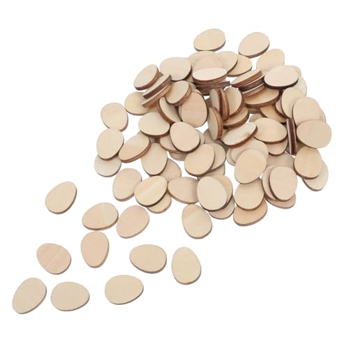 FIXOSHEE 100 Stück Unbehandelte Holzscheiben Ei Form Basteln DIY Holzstücke für Schulprojekte Handwerk Weihnachtsdeko und Wanddekoration FIXOSHEE 100 Stück Unbehandelte Holzscheiben Ei Form Basteln DIY Holzstücke für Schulprojekte Handwerk Weihnachtsdeko und Wanddekoration von FIXOSHEE