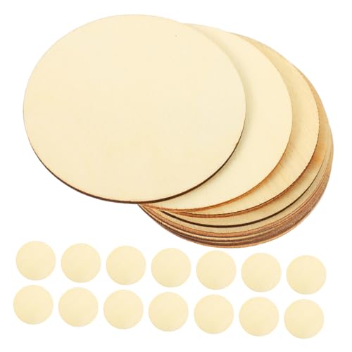 FIXOSHEE 100 Stück Unvollendete Runde Holzscheiben für DIY Bastelarbeiten Dreilagiges Holz mit Einzigartiger Textur für Malerei Gravur Wanddekoration und Kreative Kunstprojekte FIXOSHEE 100 Stück Unvollendete Runde Holzscheiben für DIY Bastelarbeiten Dreilagiges Holz mit Einzigartiger Textur für Malerei Gravur Wanddekoration und Kreative Kunstprojekte von FIXOSHEE