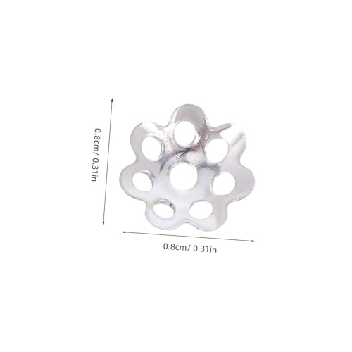 FIXOSHEE 1000 Stück Perlenkappen Blumenform Eisen Endkappen für Schmuckherstellung Glänzende Spacerperlen für Diy Armbänder Halsketten Bastelprojekte von FIXOSHEE