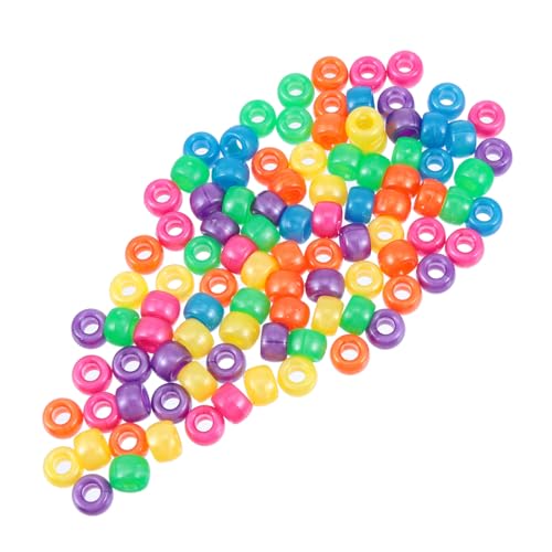 FIXOSHEE 1000Stücke Acryl Perlen mit Großen Löchern DIY Schmuckzubehör für Armbänder und Barrel Perlen für Basteln für und Kunstprojekte von FIXOSHEE
