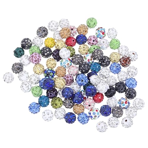 FIXOSHEE 100Stücke Diamant Besetzte Perlen Mischfarben DIY Schmuckzubehör für Armbänder und Lose Perlen für Handwerksprojekte für Designs FIXOSHEE 100Stücke Diamant Besetzte Perlen Mischfarben DIY Schmuckzubehör für Armbänder und Lose Perlen für Handwerksprojekte für Designs von FIXOSHEE