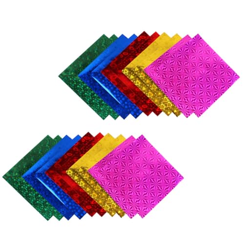 FIXOSHEE 100Stücke Faltpapier DIY Origami Bastelpapier Farbenfrohes Glitzerndes Papier für Projekte für Erwachsene für Basteln und Dekorieren von FIXOSHEE