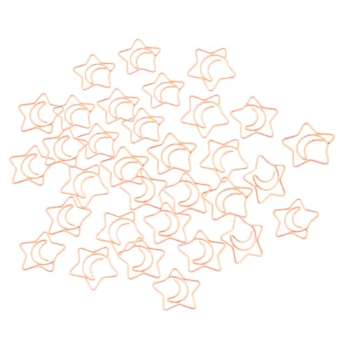 FIXOSHEE 100Stücke Metallklammern Dekorative Büroklammern Sternform Praktische Bastelklammern für Schule Büro und Zuhause Roségoldene Aktenklammern aus Robustem Metall Vielseitig von FIXOSHEE