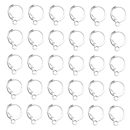 FIXOSHEE 100Stücke Runde Ohrhaken DIY Ohrring Zubehör für Schmuckherstellung Legierungsteile für Projekte für Personalisierte und Bastelarbeiten FIXOSHEE 100Stücke Runde Ohrhaken DIY Ohrring Zubehör für Schmuckherstellung Legierungsteile für Projekte für Personalisierte und Bastelarbeiten von FIXOSHEE