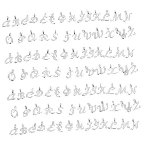 FIXOSHEE 104 Stück Teiliges Buchstabenanhänger aus Metall Hautfreundliche Alphabet Charms für DIY Armbänder Halsketten Ohrringe Vielseitige Anhänger zum Basteln und Personalisieren von FIXOSHEE