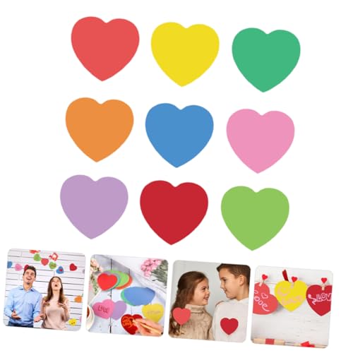 FIXOSHEE 108 Stück Teiliges Herzförmiges Papier Bunte Diy Bastelherzen Klassenzimmer Dekoration Herz Notizen Für Valentinstag Pinnwand Schulprojekte von FIXOSHEE