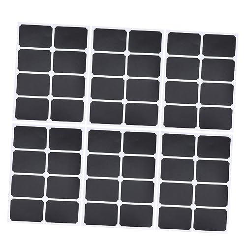 FIXOSHEE 10Blätter Löschbare PVC Aufkleber Beschreibbare für Glasflaschen und Aufbewahrungsbehälter Kreative Dekorative Labels für Party Schwarz von FIXOSHEE